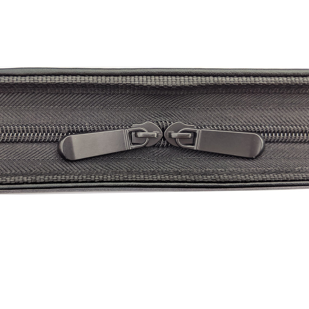 MSP Vegan Leather 7 Ring Business Check Binder Portfolio Briefcase -Professional PU Leather Binder with Retractable Handles, Zippered Closure -500 Check Capacity -9x13 Inch Sheets -Document & Card Organizer - Large Tablet Pocket - Black (050)