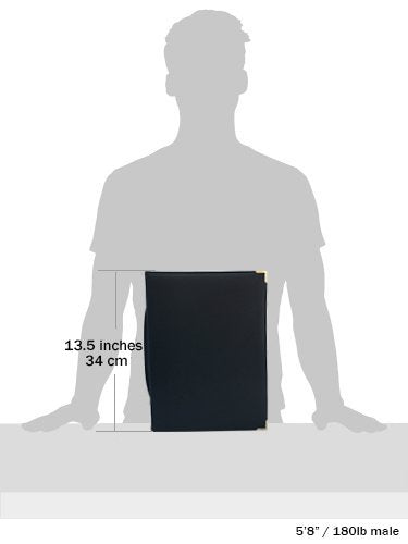 MSP-220-  10" x 13.5" Large Music Choir Folder with Detachable Strap, 3 Ring Binders (Black)