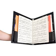 MSP-200  Sheet Music Holder | 9.5 x 12"- Elastic strays Choir Folder with Hand Strap for Musician
